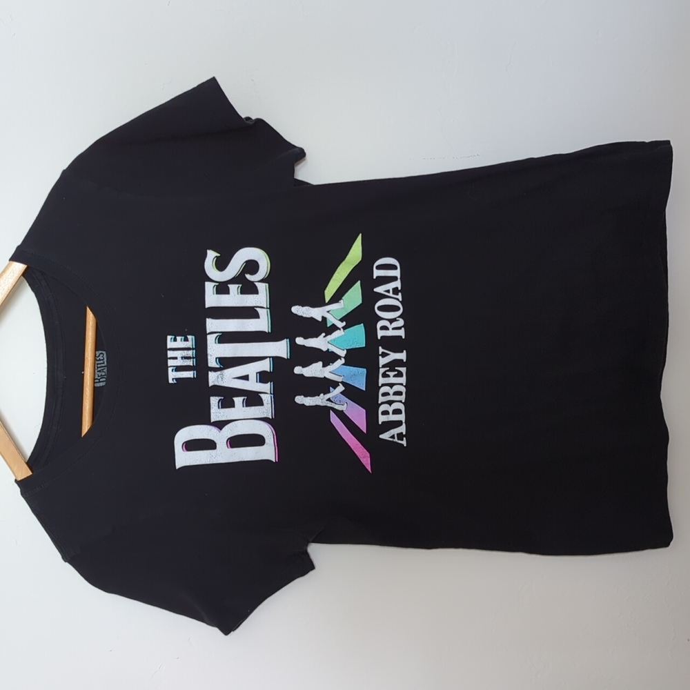 The Beatles | Women's Abbey Road Rainbow Short Sleeve T-Shirt, XL